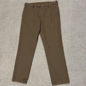 Jos. A. Banks Traveler’s Dress Pants Mens 36x32 Pleated Preppy Casual Khaki Tan